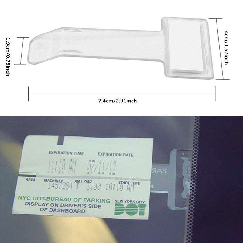 2pcs Transparent Car Parking Permit Fastener Card Windshield Sticker Car Accessories