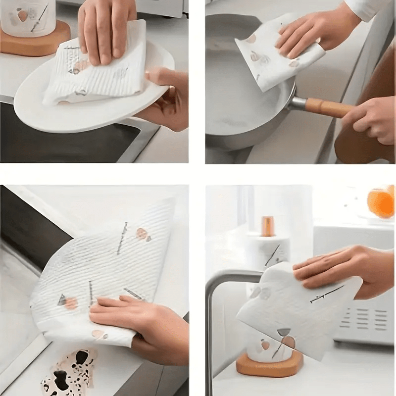 100 Microfiber Dish Scrubbing Pads, Absorbent Non-Woven Kitchen Towels