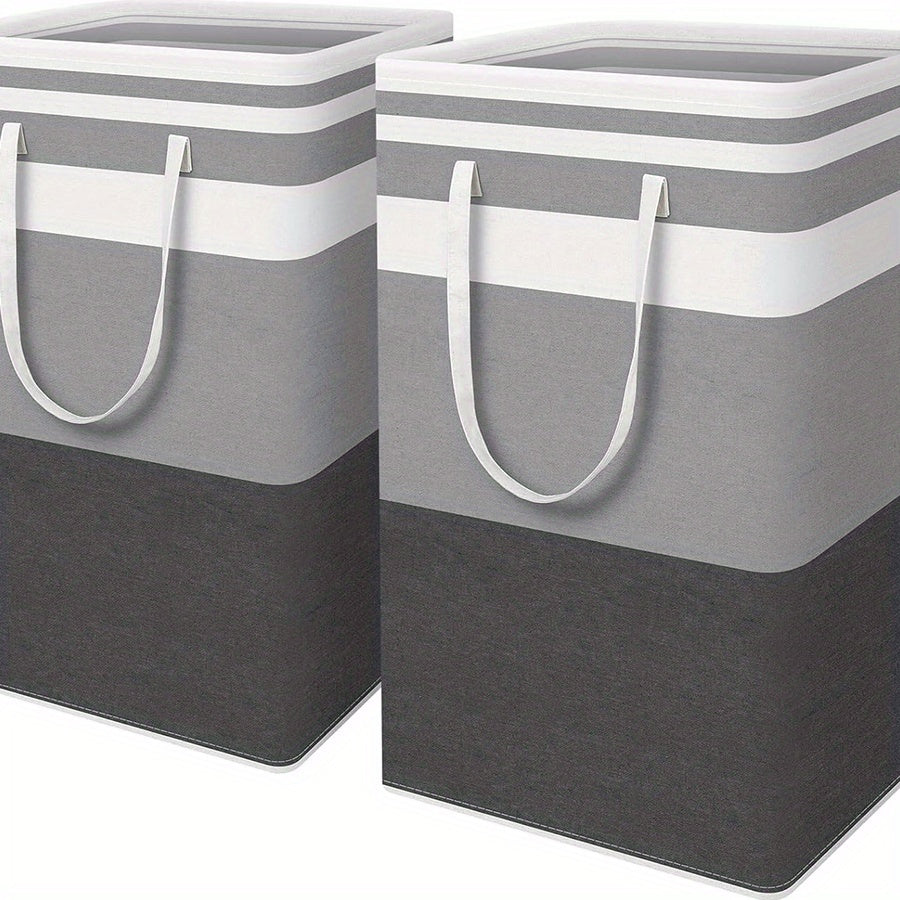 75L Waterproof Nylon Laundry Hamper with Handles Collapsible Storage Basket for Dorms and Home