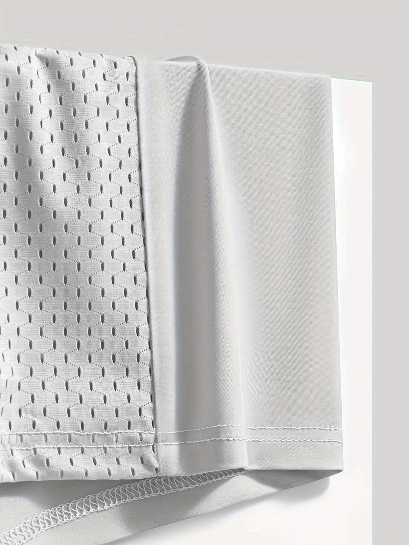 Plus Size Breathable Mesh Boxer Briefs 5-Pack with Solid Colors and Contrast Mesh Details