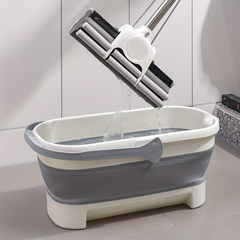 To'liq tozalash uchun kvadrat uyda saqlash chelak, siqish bilan va katta sig'imli, ko'chma va egiluvchan, 1 dona