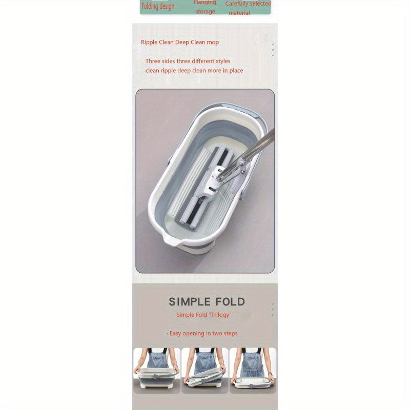 To'liq tozalash uchun kvadrat uyda saqlash chelak, siqish bilan va katta sig'imli, ko'chma va egiluvchan, 1 dona