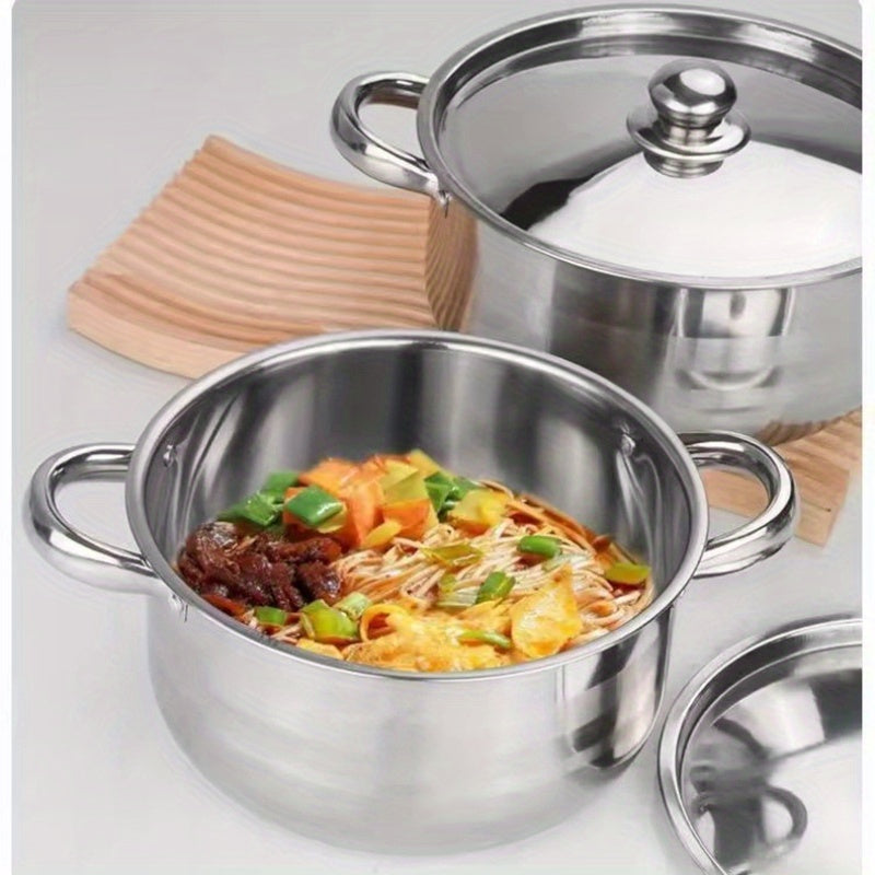 Stainless Steel Cookware Set 12 Pieces for Home and Restaurant Use Durable