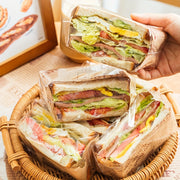 50/100 piezas de bolsas de plástico transparentes y resellables de grado alimentario para sándwiches, para almacenamiento de alimentos