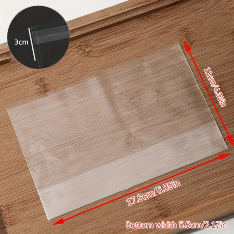 50/100 piezas de bolsas de plástico transparentes y resellables de grado alimentario para sándwiches, para almacenamiento de alimentos