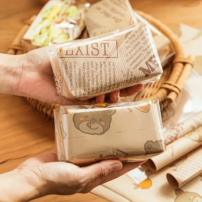 50/100 piezas de bolsas de plástico transparentes y resellables de grado alimentario para sándwiches, para almacenamiento de alimentos