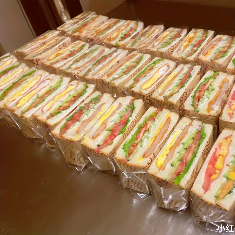 50/100 piezas de bolsas de plástico transparentes y resellables de grado alimentario para sándwiches, para almacenamiento de alimentos