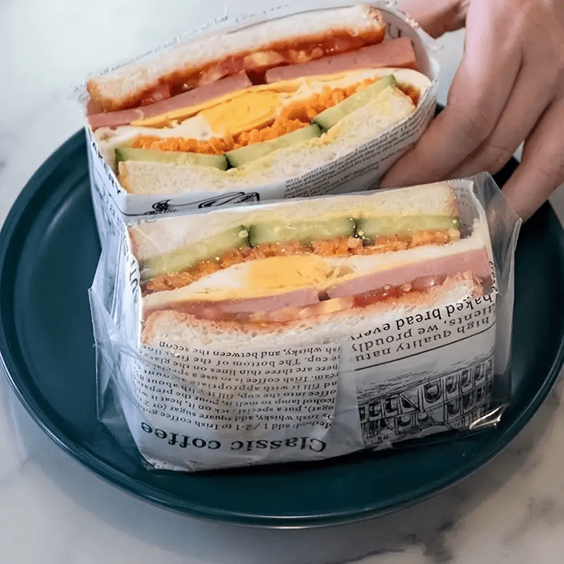 50/100 piezas de bolsas de plástico transparentes y resellables de grado alimentario para sándwiches, para almacenamiento de alimentos