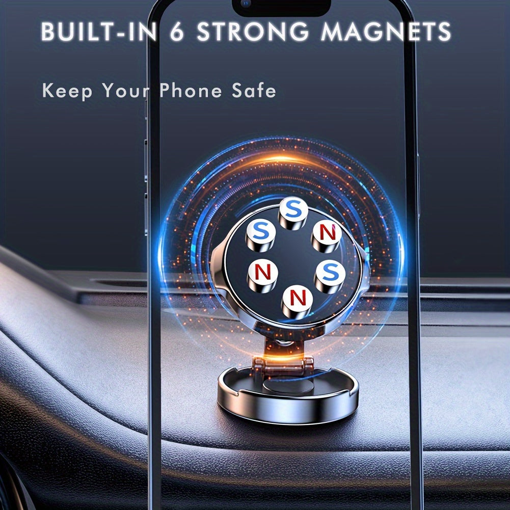 Universal avtomobil telefon uchun magnit tutqich 360° aylantiriladigan va bukiladigan barcha smartfonlar uchun