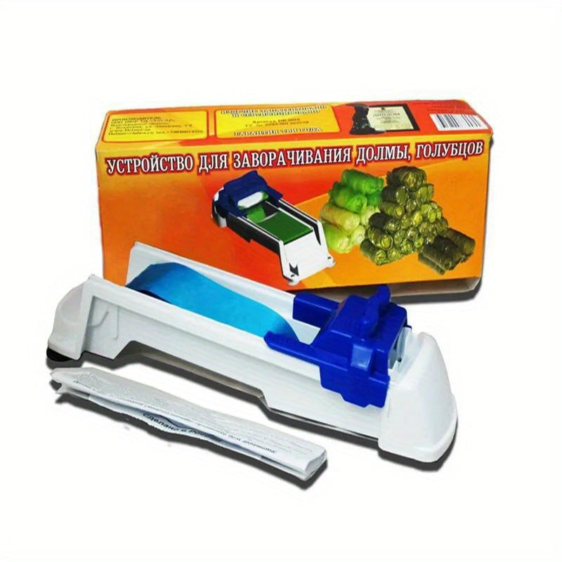 Grape Leaf Rolling Machine for Stuffed Vegetables and Sushi Rolls Kitchen Gadget Set Plastic No Electricity