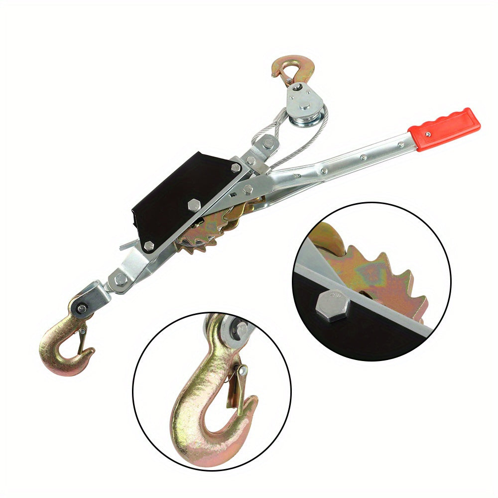 Extractor de mano de alta resistencia de 2 toneladas, sistema de doble engranaje, uso industrial y comercial