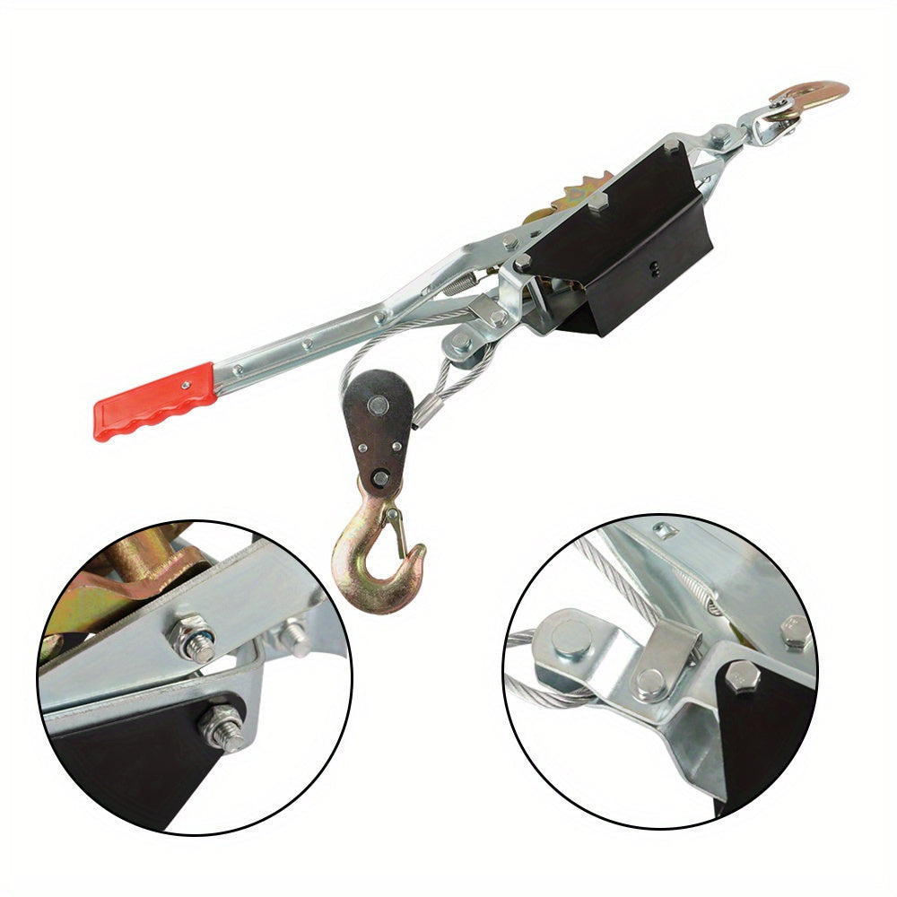 Extractor de mano de alta resistencia de 2 toneladas, sistema de doble engranaje, uso industrial y comercial