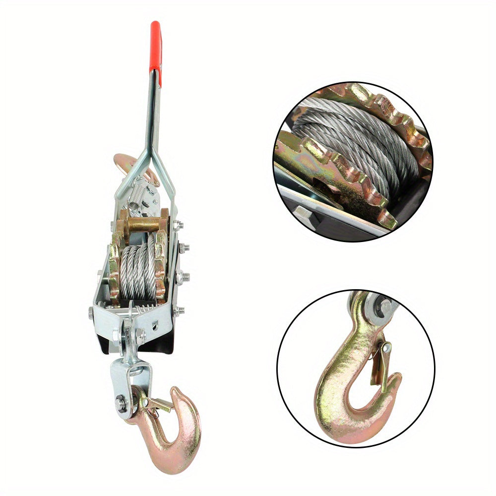 Extractor de mano de alta resistencia de 2 toneladas, sistema de doble engranaje, uso industrial y comercial