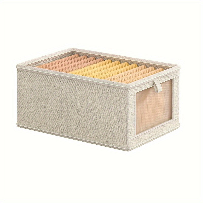 Caja de almacenamiento de tela para ropa, organizador de armario para calcetines y pantalones, ahorra espacio, independiente