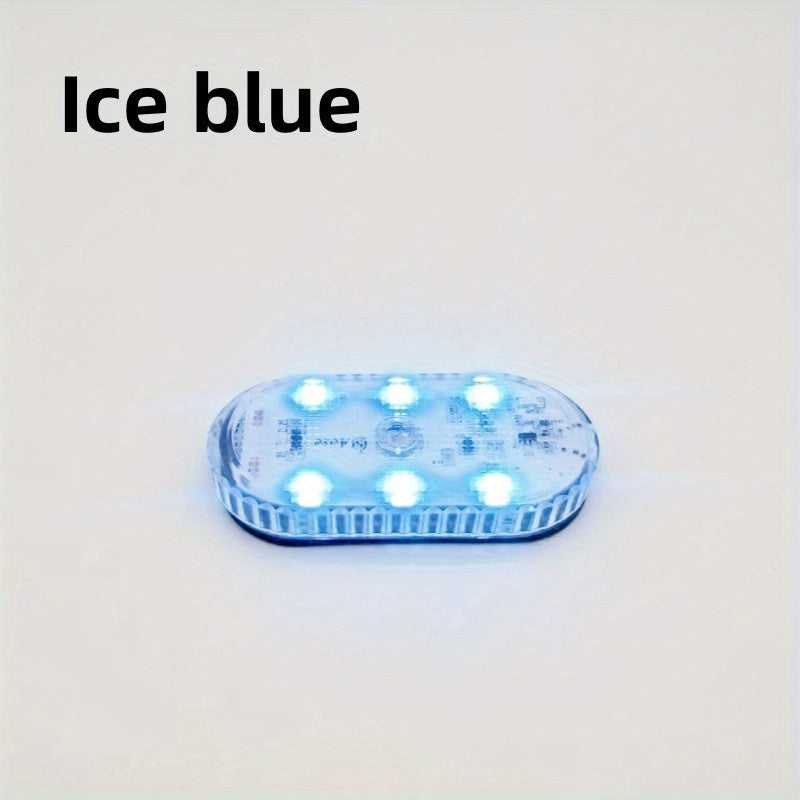 Luz de ambiente de interior de coche con sensor táctil, lámpara multicolor recargable