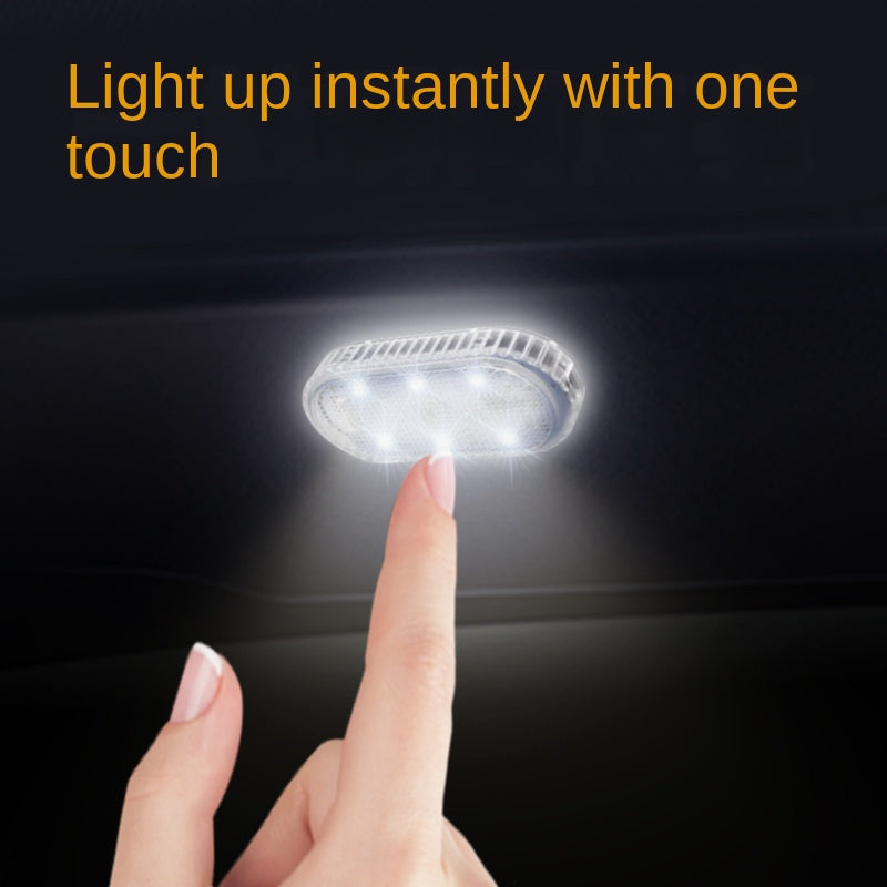 Luz de ambiente de interior de coche con sensor táctil, lámpara multicolor recargable