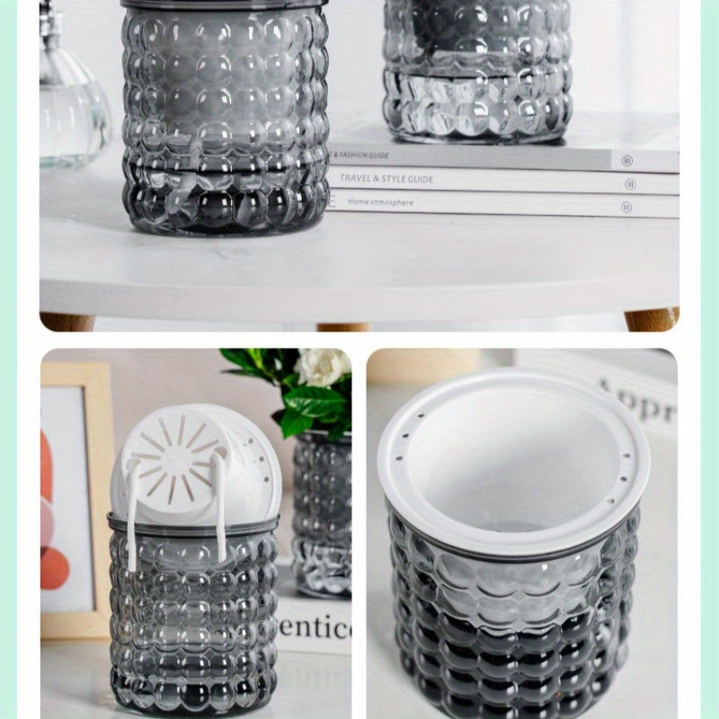 Set of 4 Self-Watering Oval Plant Containers 10.16cm Indoor Plastic Flower Pots