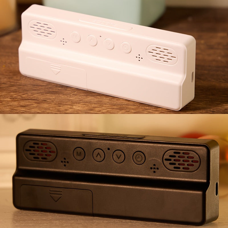 Digital Alarm Clock with USB Power Temperature Display Adjustable Brightness Date Function Plastic