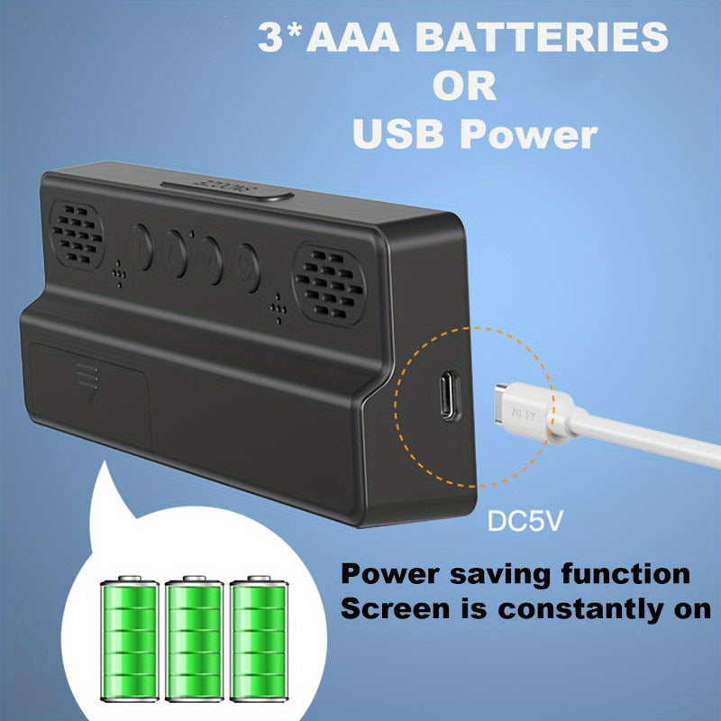 Digital Alarm Clock with USB Power Temperature Display Adjustable Brightness Date Function Plastic