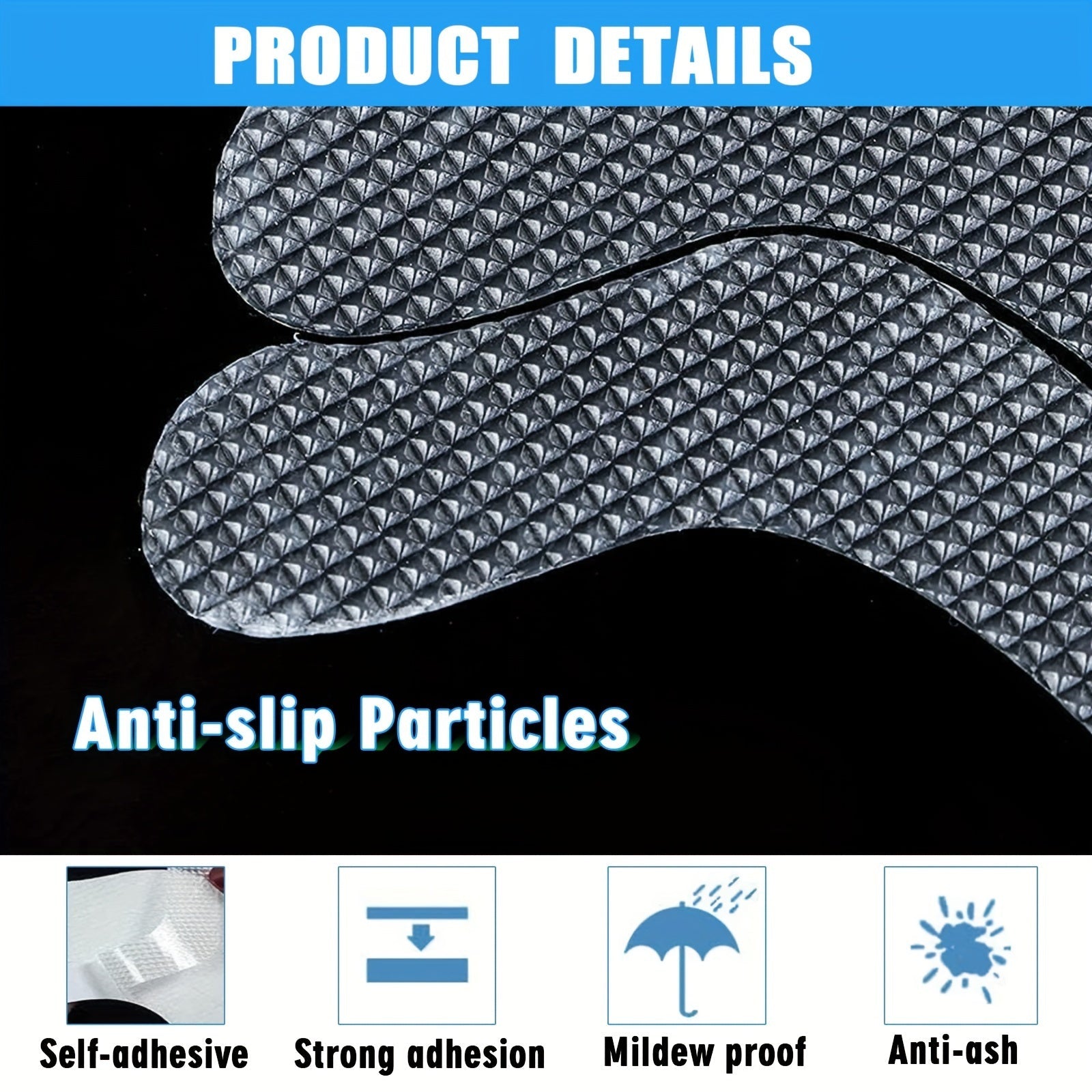 Anti-Slip Shower Floor Stickers Waterproof Reusable Traction Tape for Bathroom Safety