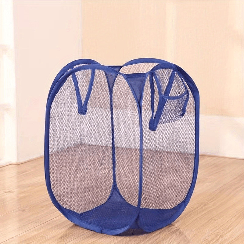 Large Capacity Foldable Mesh Laundry Basket for Dirty Clothes and Storage