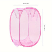 Large Capacity Foldable Mesh Laundry Basket for Dirty Clothes and Storage