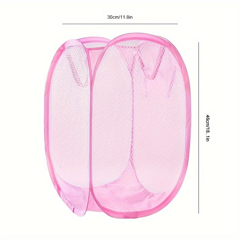 Large Capacity Foldable Mesh Laundry Basket for Dirty Clothes and Storage