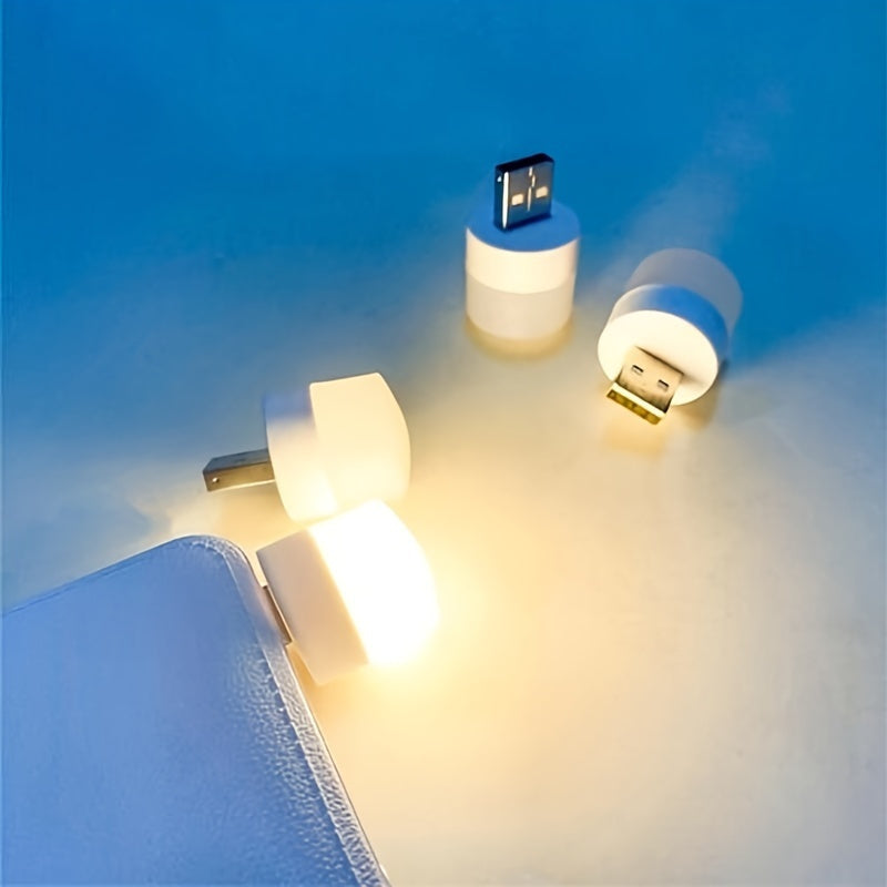Portable USB LED Night Light Soft Reading Lamp Compact Travel Bedroom Desk
