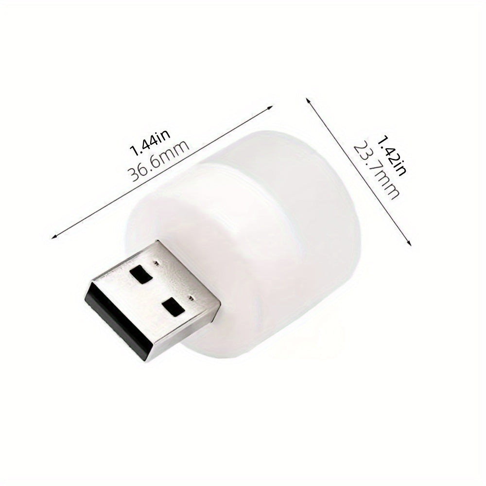 Portable USB LED Night Light Soft Reading Lamp Compact Travel Bedroom Desk