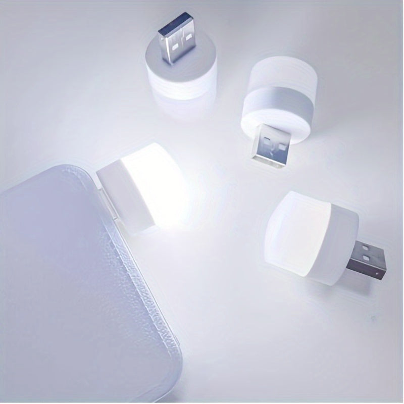 Portable USB LED Night Light Soft Reading Lamp Compact Travel Bedroom Desk