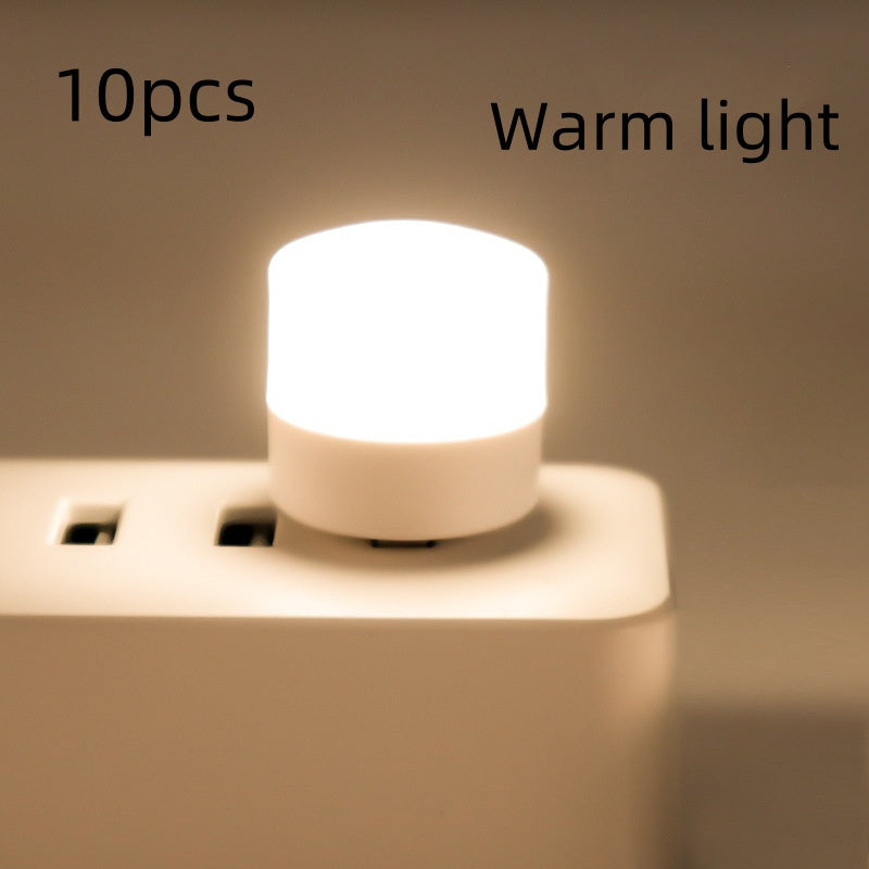 Portable USB LED Night Light Soft Reading Lamp Compact Travel Bedroom Desk