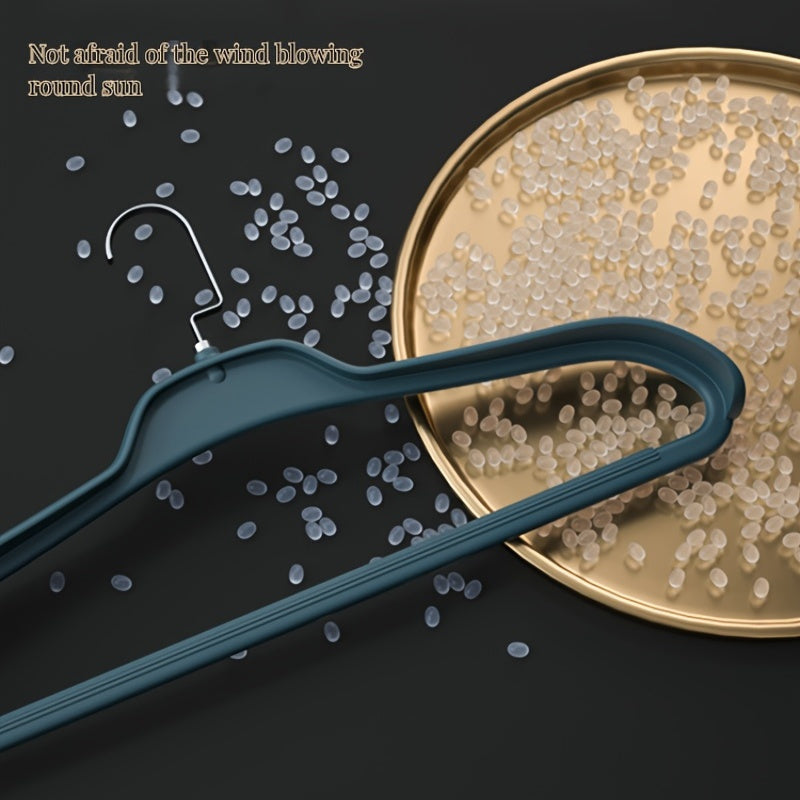 Heavy Duty Clothes Hangers Set of 5 Gray White Blue Rustproof Wrinkle Resistant for Home Organization