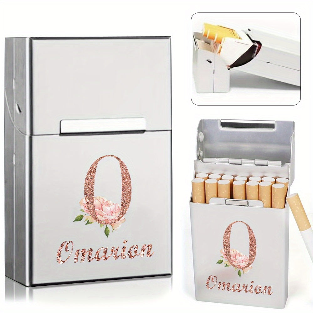 Men's Aluminum Cigarette Case Waterproof Hard Shell Tobacco Holder with Custom Name