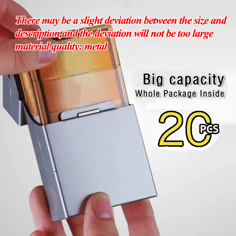 Men's Aluminum Cigarette Case Waterproof Hard Shell Tobacco Holder with Custom Name
