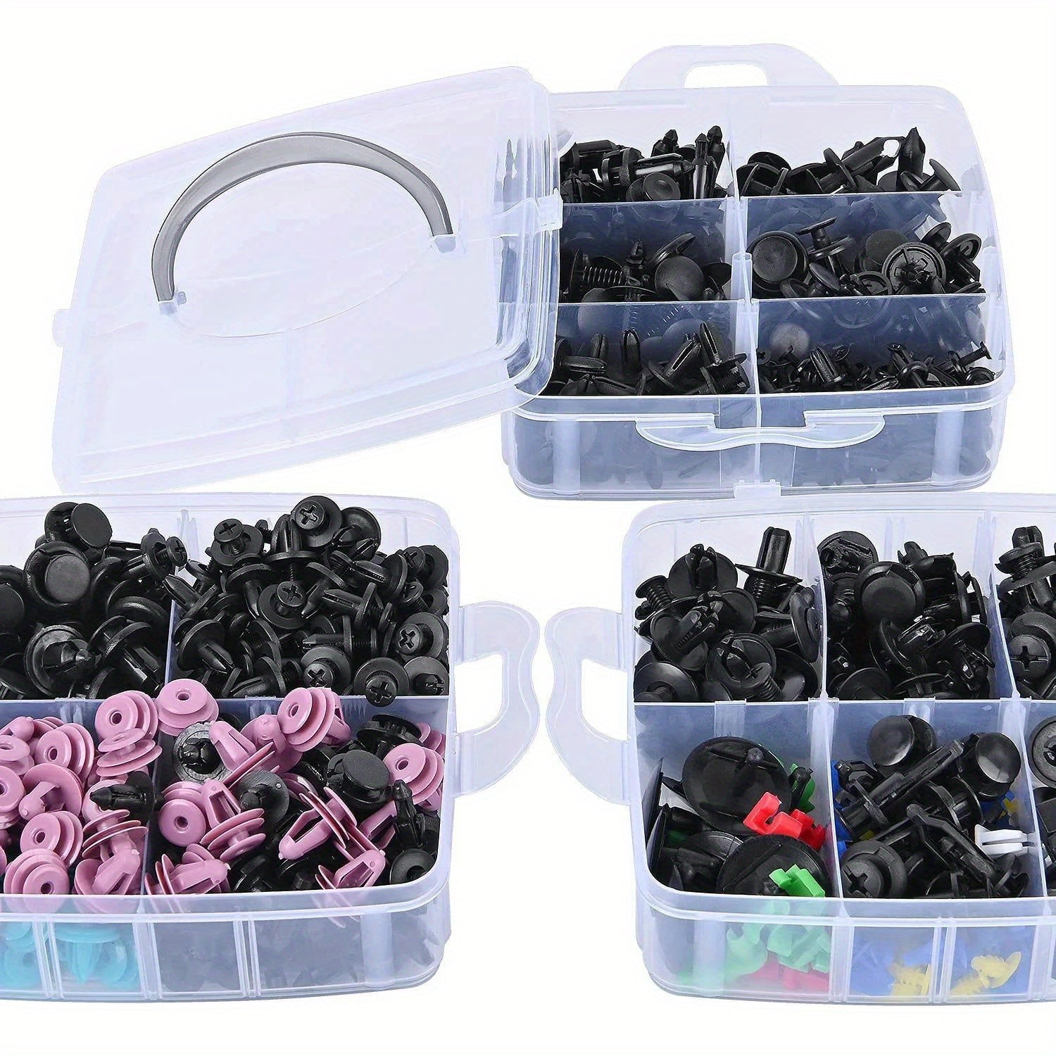 680pcs Auto Fastener Clips Kit with Removal Tool Black Kunststoff Push Retainers