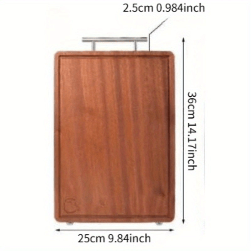 Ebony Wood Cutting Board Kitchen Chopping Block Food Safe Non-Slip