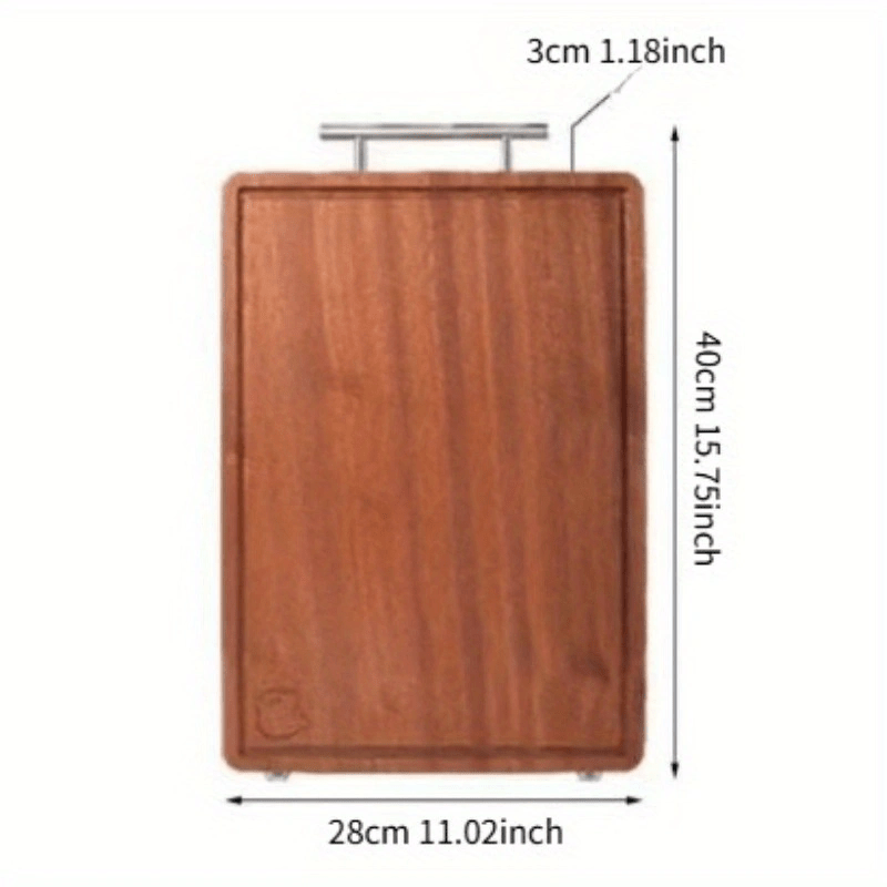 Ebony Wood Cutting Board Kitchen Chopping Block Food Safe Non-Slip