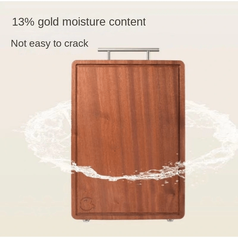 Ebony Wood Cutting Board Kitchen Chopping Block Food Safe Non-Slip