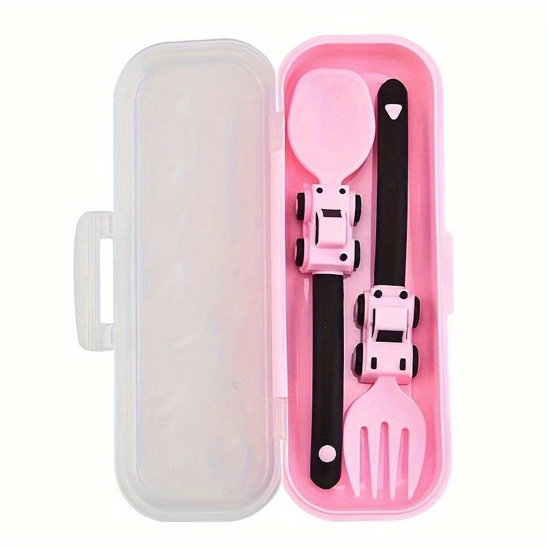 BPA dan xoli, bolalar uchun fork va qoshiqdan iborat mustahkam multfilm qahramonlari idish-to'plami. Kichik qo'llar uchun mukammal, sariq rangda. Xavfsiz va tozalash oson.