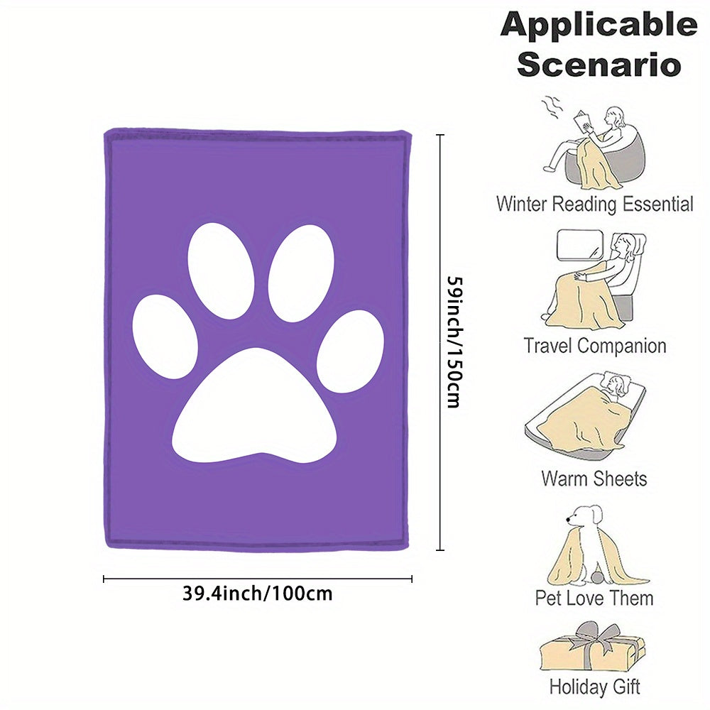 Индивидуальное фланелевое одеяло с отпечатком лапки пушистого друга для уютных объятий и подарков