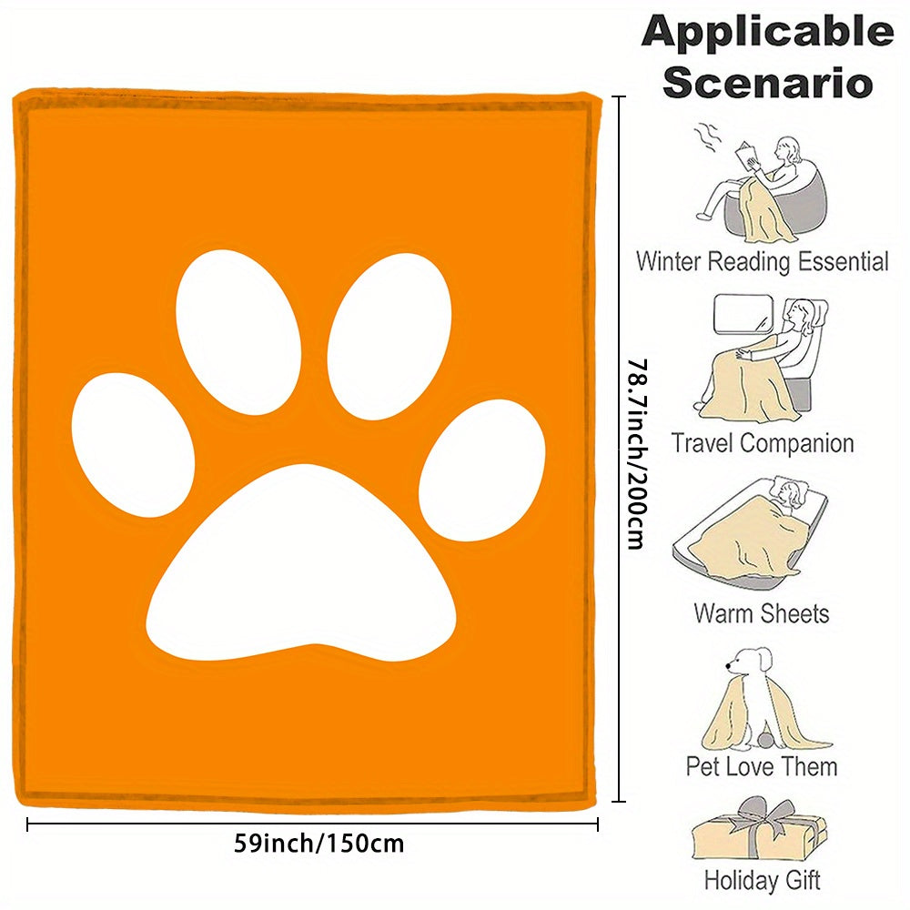 Индивидуальное фланелевое одеяло с отпечатком лапки пушистого друга для уютных объятий и подарков