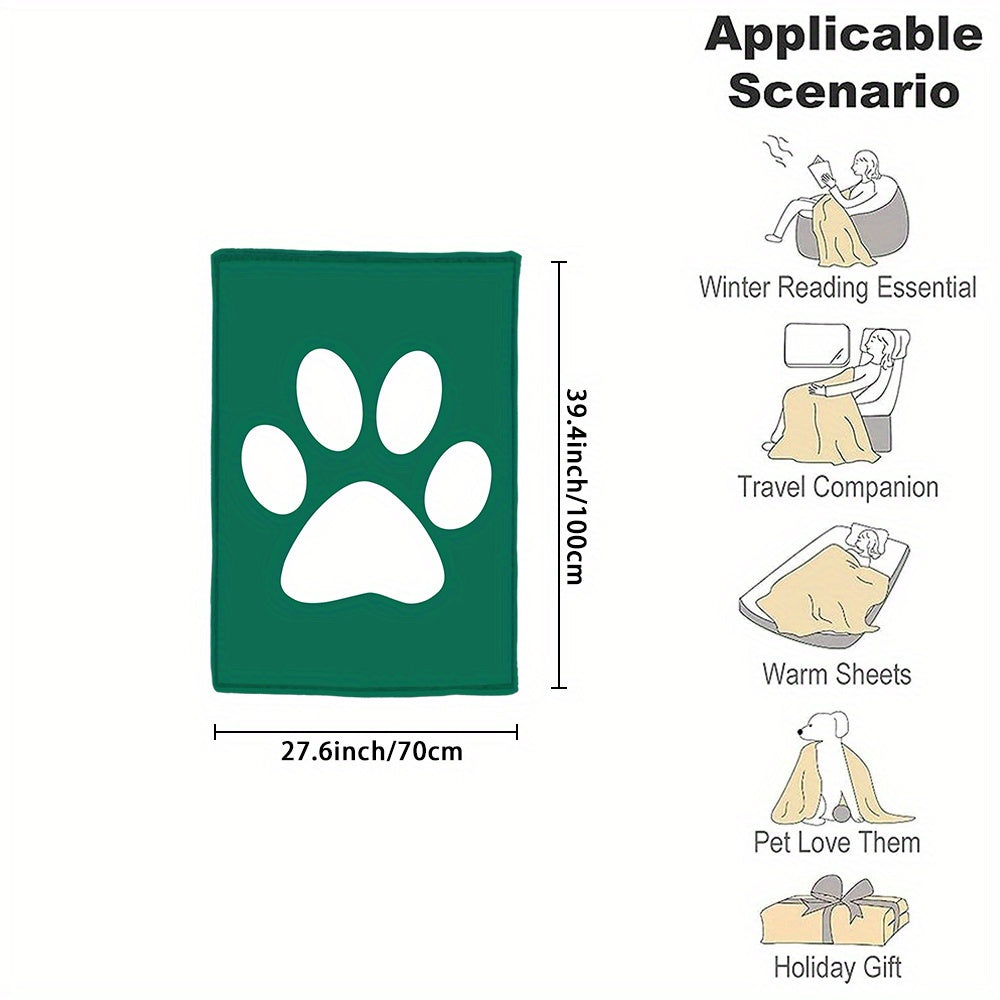 Индивидуальное фланелевое одеяло с отпечатком лапки пушистого друга для уютных объятий и подарков