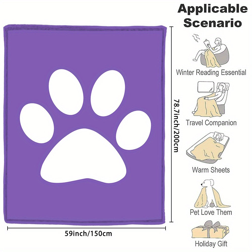 Индивидуальное фланелевое одеяло с отпечатком лапки пушистого друга для уютных объятий и подарков