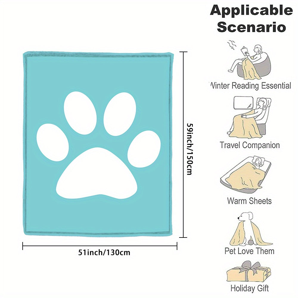 Индивидуальное фланелевое одеяло с отпечатком лапки пушистого друга для уютных объятий и подарков