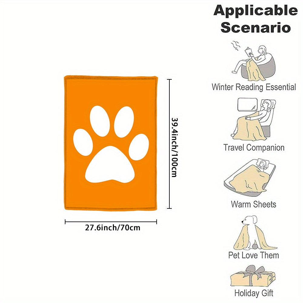 Индивидуальное фланелевое одеяло с отпечатком лапки пушистого друга для уютных объятий и подарков