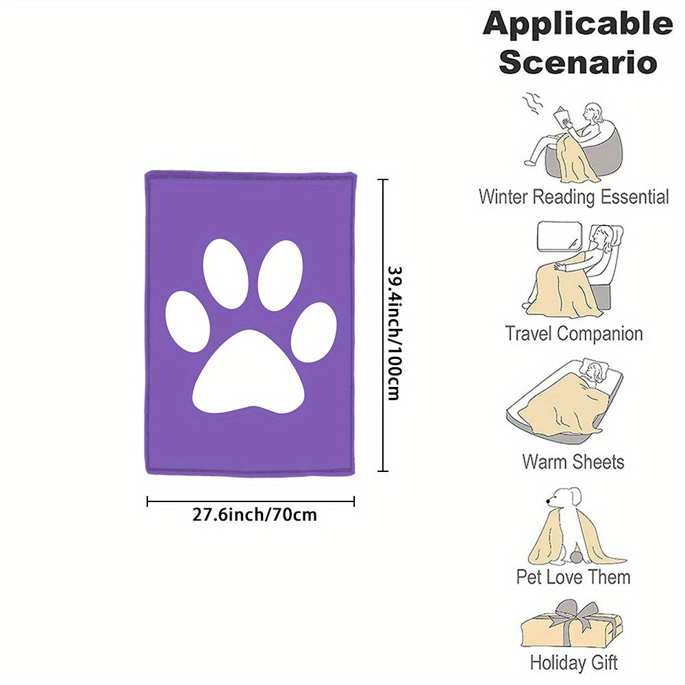 Индивидуальное фланелевое одеяло с отпечатком лапки пушистого друга для уютных объятий и подарков