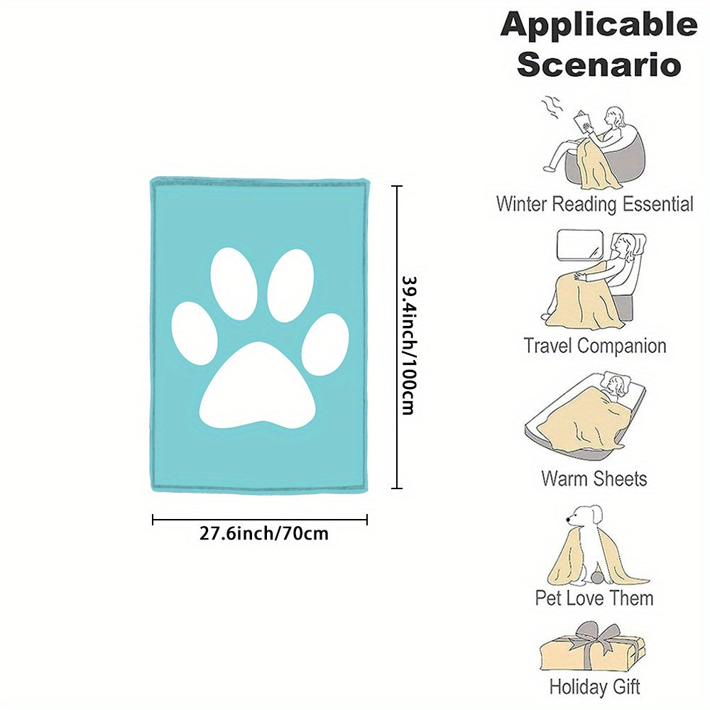 Индивидуальное фланелевое одеяло с отпечатком лапки пушистого друга для уютных объятий и подарков