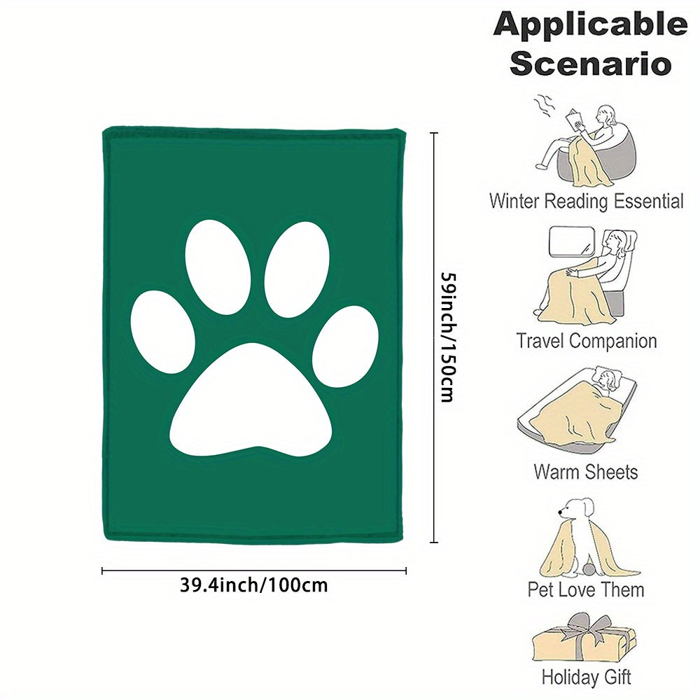 Индивидуальное фланелевое одеяло с отпечатком лапки пушистого друга для уютных объятий и подарков