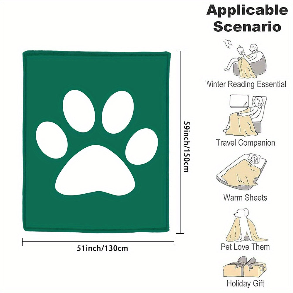 Индивидуальное фланелевое одеяло с отпечатком лапки пушистого друга для уютных объятий и подарков