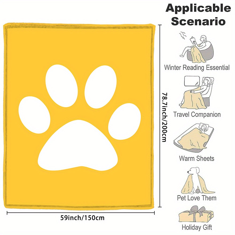 Индивидуальное фланелевое одеяло с отпечатком лапки пушистого друга для уютных объятий и подарков